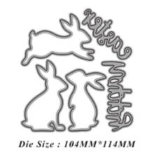 Happy Easter Bunny Metal Cutting Dies Scrapbooking Craft Mold Cut Die Stencil Handmade Paper Card Make Template Embossing 2021 2024 - buy cheap