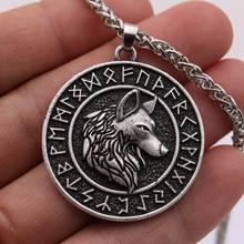 Dropshipping Dropshipping Viking Teen Wolf Pendant Norse Runes Amulet Necklace Women Jewelry 2024 - buy cheap