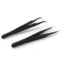 Stainless Steel Nippers Curved Anti-static Eyelash Extension Tweezers Pointed Clip Set Multi-function Forceps Makeup Tools New 2024 - buy cheap