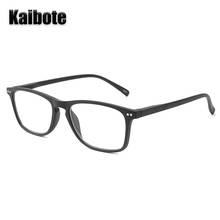 KBT черные прямоугольные очки для чтения для мужчин и женщин, мужские прозрачные линзы, долговечные очки для дальнозоркости, очки для чтения 1,0 1,5 2,0 2,5 3,0 3,5 2024 - купить недорого