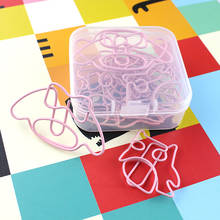 Clip de dibujos animados de búho rosa, marcapáginas con forma de Clip de papel, bonitos Clips de Planificador de Klips, Mini Clip de oficina, Clip de Metal de papel 2024 - compra barato