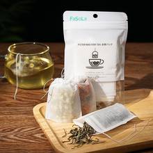 100 шт./лот чайные пакетики 5,5x7 см пустые ароматизированные чайные пакетики одноразовые с ниткой Heal Seal фильтровальная бумага для травяного чая Bolsas de te 2024 - купить недорого