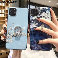 VIVO U3 New Luxury Flower Soft Silicone Case For VIVO Y19 Back Cover 6.53" Glitter Blingbling Phone Case With Finger Ring Holder 2024 - buy cheap