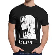 Camiseta de algodón de Darling In The FranXX Zero Two para hombre, camiseta de diseño único, camiseta de Hip-Hop, camisetas de Anime Harajuku 2024 - compra barato