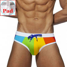 Push Up Mens Swim Briefs Sexy Swimwear Gay Swimsuit Rainbow Trunks Bathing Suit Beach Shorts Bikini 2021 New Calzoncillos Slip 2024 - buy cheap