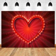Fondo del Día de San Valentín, vinilo brillante, luz Bokeh, corazón de amor, fotografía, telón de fondo, Photocall de boda 2024 - compra barato