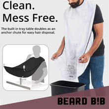 Male Beard Shaving Apron Care Clean Hair Adult Cape Bibs Shaver Holder Bathroom Organizer Gift for Man ZGOOD 2024 - buy cheap