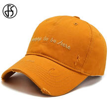 FS 2022 Trendy Women Men Baseball Cap Cotton Summer Streetwear Orange Beige Snapback Hip Hop Caps Letter Kpop Trucker Hats 2024 - buy cheap