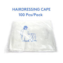 Avental descartável para cabeleireiros, capa transparente para tingimento, toalha e barbeiro, 100 peças 2024 - compre barato