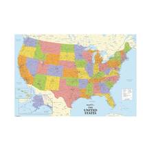 World Wall Map 150x100cm Non-woven Map of The World with Details United States Posters and Prints for Beginner and Education 2024 - buy cheap