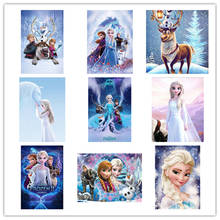 Disney-pintura de diamantes de Frozen 5D Diy, bordado de dibujos animados, mosaico de diamantes completo, Kit de punto de cruz, mosaico para decoración del hogar, regalo 2024 - compra barato