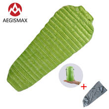 AEGISMAX MINI 800FP White Goose Down Mummy Adult Outdoor Camping Ultralight Spring Autumn Summer Three-Season Sleeping Bag 2024 - buy cheap