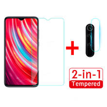 Película protetora de vidro 2 em 1 para xiaomi, vidro transparente para tela e para as lentes das câmeras traseiras para xiaomi redmi note 8 pro note8 2024 - compre barato