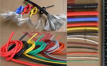 Cabo de silicone flexível colorido de cobre ul 10/11/12/13/14/15/16/18 awg preto/vermelho/amarelo/verde/azul/branco de 2m 2024 - compre barato