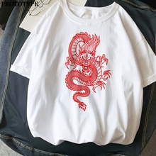 Summer Tops Chinese Dragon Printing T Shirt Harajuku Oversize Aesthetic White T Shirts Women Ulzzang Streetwear Casual Clothes Buy Cheap In An Online Store With Delivery Price Comparison Specifications Photos And Customer