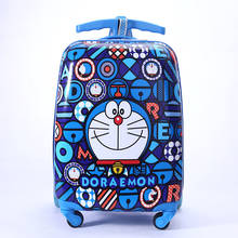 KLQDZMS 18 inch students scooter luggage cartoon trolley case 3D Travel luggage child Boarding box 2024 - buy cheap