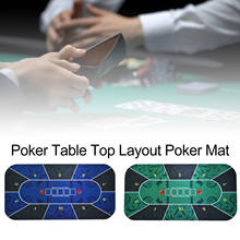 Estera de mesa de póker portátil, juego de mesa de póker de Texas, cojín de goma, mantel de juegos de fiesta, estera de mesa de Texas Hold'em 2024 - compra barato