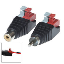 1pcs Speaker Wire A/V Cable To Audio Male Female RCA Connector Press Plug Terminal 2024 - buy cheap