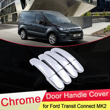 Para ford transit conectar mk2 wagon 2013 2014 2015 2016 2017 2017 2018 2019 chrome maçaneta da porta capa do carro conjunto adesivos acessórios 2024 - compre barato