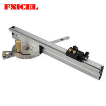 Calibrador de inglete de 450mm/600mm/800mm, valla de aluminio con perfil de aluminio de tope abatible, pista en T de 70mm de altura para carpintería, herramienta de bricolaje 2024 - compra barato