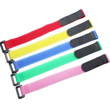 10pcs 2*30cm Reusable Colorful Nylon Strap with plastic buckle Nylon Hook and Loop Cable Cord Ties Tidy Organise 2024 - buy cheap