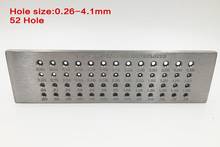 Placa de desenho para joalheria, placa de carboneto de tungstênio, 0.26-4.10mm, 52 furos, para joias de aço 2024 - compre barato