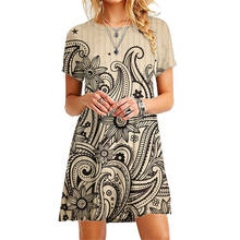 Women Clothes 2021 New Women Summer Plant Flowers Dress Short Sleeve 3D Printed Dress Casual Streetwear O-Neck Ladies Mini Dress 2024 - buy cheap