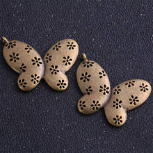 3pcs/lot 29*40mm Mini Flower Butterfly Charms Vintage Metal Zinc Alloy Trendy Pendants Fit DIY Jewelry Making 2024 - buy cheap