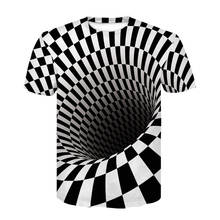 Popular 3D vortex hypnotic print creative t-shirts summer 2020 men's and women's short-sleeved sport t-shirts 2024 - buy cheap