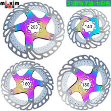 Mountainous Bike colorful Vacuum Electroplating Heat Disk Floating Disc 140-160-180-203mm Disc Brake Bike Rotor 2024 - buy cheap