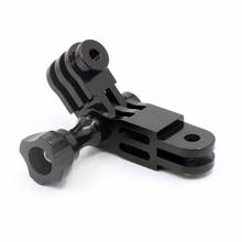 Adaptador de suporte de braço pivô, adaptador preto de liga de alumínio cnc para gopro hero 1 2 3 + 4 5 session/xiaomi yi/sj/gitup 2024 - compre barato