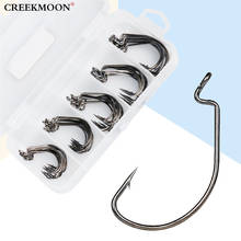 50pcs/Box Sea Offset Wide Belly Crank Hook 1/0#-5/0# Carp Snap Fishing Big Mixed Barbed Hooks Fishhook Bass for Soft Worm Lure 2024 - buy cheap