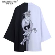 Casaco japonês masculino e feminino, camisa japonesa kimono yukata haori roupa japonesa samurai, blusa tradicional japonesa 2024 - compre barato