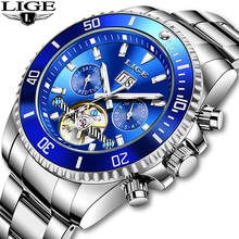 LIGE Mens Watches Fashion Top Brand Luxury Business Automatic Mechanical Watch Men Casual Waterproof Watch Relogio Masculino+Box 2024 - buy cheap
