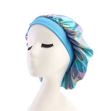 Colorful Hair Styling Caps Laser Women SilkyTurban Hat Women Satin Headwear Bonnet Sleeping Bandanas Hair Styling Tool 2024 - buy cheap