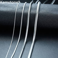 Kemstone-collar sencillo de acero inoxidable para hombre y mujer, accesorio de joyería, Color dorado y plateado, 50CM/60CM 2024 - compra barato