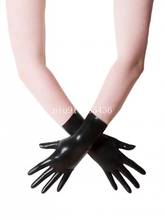 Sexy Women Men Unisex Latex Exotic Lingerie Five Fingers Short Gloves Club Cekc Zentai Fetish 2024 - buy cheap