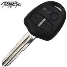 jingyuqin For Mitsubishi Lancer Outlander Mirage Uncut Blade Fob10pcs/lot 3 Button Remote Car Key Shell Case 2024 - buy cheap