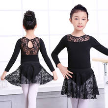 Girls Ballet Dress Gymnastic Leotards Lace Skirted Dancewear Leotards Long Sleeve Kids Toddler Gymnastic Swimsuit For Dancing 2024 - buy cheap