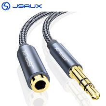 JSAUX Aux аудио кабель-удлинитель для наушников кабель 3,5 мм разъем для мужчин и женщин аудио удлинитель для смартфона Xiaomi Redmi 5 plus ПК 2024 - купить недорого