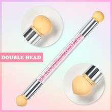 Double Head Nail Art Color Gradient pen Acrylic Uv Gel Manicure Brush Sponge Head Stamp Bloom Replacement Manicure Tools 2024 - buy cheap