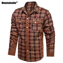 Mountainskin-camisa informal a cuadros para hombre, camisas, chaqueta para primavera y otoño, prendas de vestir, ropa de marca a la moda para hombre DC083 2024 - compra barato