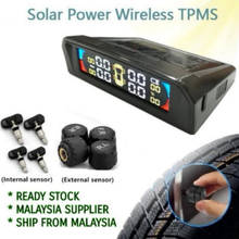 Car LED Display TPMS Tire Pressure Monitoring System with 4 Internal Sensors solar + USB Charging 2024 - buy cheap
