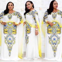 Vestidos de estilo africano para mujer, vestido largo Dashiki, Túnica africana de talla grande, vestido de fiesta de noche, ropa africana, vestidos de hadas 2024 - compra barato