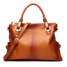 High quality genuine leather women handbags fashion women Messenger bag designer large capacity OL Ladies Luxury brand Tote 2024 - buy cheap