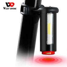 Lâmpada de led usb para cauda de bicicleta, luz super brilhante de segurança para ciclismo west biking 2024 - compre barato