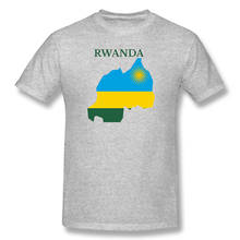 Camiseta básica de manga corta para hombre, ropa con estampado de mapa de bandera de Ruanda, Humor, R282, talla europea 2024 - compra barato