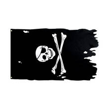 Diadema de calavera rota doble, 90x150cm, Calavera, huesos cruzados, Bandera de piratas, Jack Rackham, Jolly Rogers, bandera para Decoración 2024 - compra barato