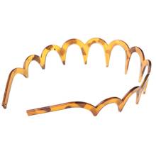 Women Girls Zig-Zag Shark Long Tooth Headband Plastic Resin Non-Slip Wave Comb Hair Hoop Headwear DIY Headpiece 2024 - buy cheap