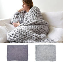 Thick Knitted Blanket Bulky Knitting Throw High Quality Hand-knitted Crochet Blanket Chunky Knit Blanket for Home Camping Hiking 2024 - buy cheap